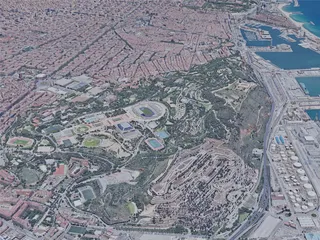 Barcelona City, Spain (2019) 3D Model preview