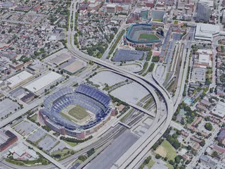 Baltimore City, MD, USA (2019) 3D Model preview