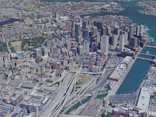 Boston City, MA, USA (2019) 3D Model preview