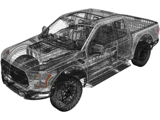 Ford F-150 Raptor (2017) 3D Model preview