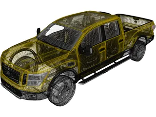 Nissan Titan XD Crew Cab (2016) 3D Model preview