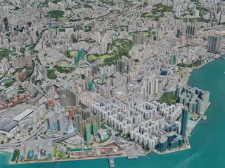 Hong Kong City, China (2019) 3D Model preview