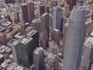 San Francisco City Downtown, CA, USA (2019) 3D Model preview
