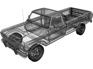 Ford F-150 (1978) 3D Model preview
