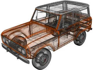 Ford Bronco (1975) 3D Model preview