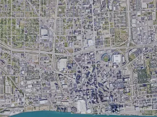 Detroit City, MI, USA (2019) 3D Model preview