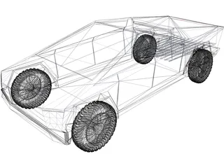 Tesla Cybertruck 3D Model preview