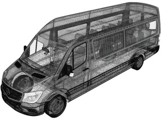 Mercedes-Benz Sprinter H2L3 (2013) 3D Model preview