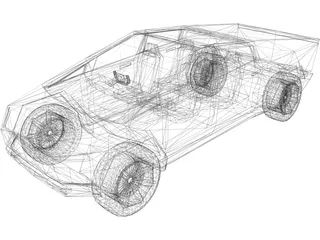 Tesla Cybertruck (2019) 3D Model preview