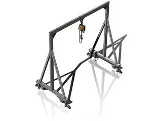 Manual Crane 3D Model preview