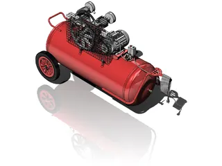 Air Compressor 3D Model preview