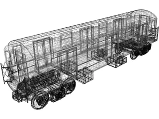 Subway Car 3D Model preview