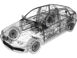 Volkswagen Gol G3 3D Model preview