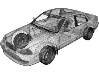 Kia Clarus (1998) 3D Model preview