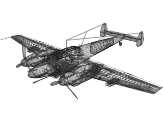 Messerschmitt BF-110 G-2 3D Model preview