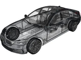 BMW 750i 7-series [G11] (2016) 3D Model preview
