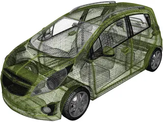 Chevrolet Beat (2010) 3D Model preview