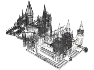 Hogwarts 3D Model preview