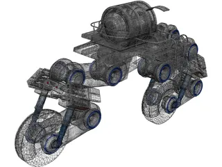 Futuristic Trike 3D Model preview