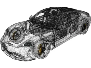 Porsche Taycan Turbo S (2020) 3D Model preview