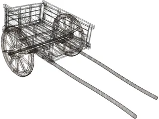 Horse Cart 3D Model preview