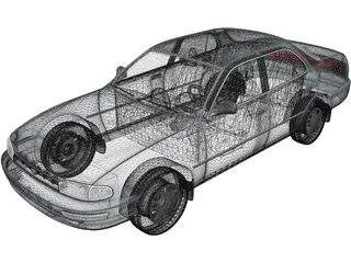 Toyota Camry (1992) 3D Model preview
