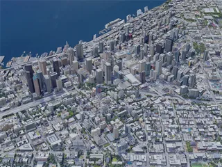 Seattle City, WA, USA (2019) 3D Model preview