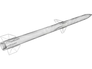 AIM120D Missile 3D Model preview