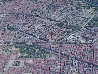 Turin City, Italy (2019) 3D Model preview