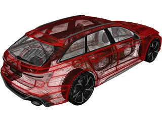 Audi RS6 Avant (2020) 3D Model preview