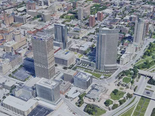 Milwaukee City, WI, USA (2019) 3D Model preview