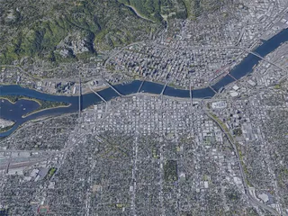 Portland City, OR, USA (2019) 3D Model preview