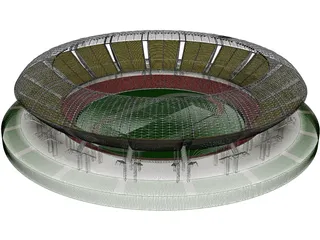 Soccer Stadium 3D Model preview