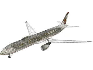 Boeing 777-300 Etihad 3D Model preview