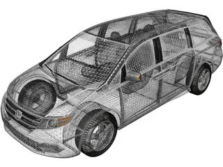 Honda Odyssey (2011) 3D Model preview