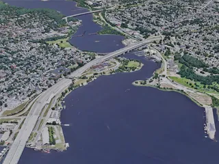 Providence City, RI, USA (2019) 3D Model preview