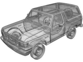 Ford Bronco (1989) 3D Model preview
