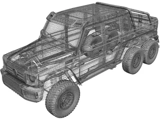 Mercedes-Benz G63 Brabus 6X6 3D Model preview
