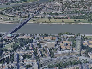 Dusseldorf City, Germany (2019) 3D Model preview