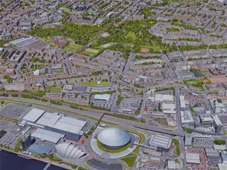 Glasgow City, UK (2019) 3D Model preview