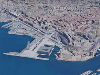 Marseille City, France (2019) 3D Model preview