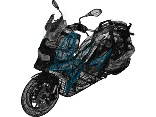 BMW C400X Sport (2018) 3D Model preview