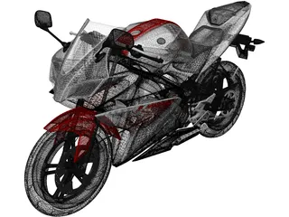 Yamaha YZF-R125 (2011) 3D Model preview