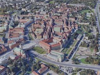 Warsaw City, Poland (2019) 3D Model preview