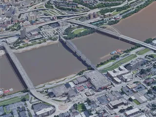 Cincinnati City, OH, USA (2019) 3D Model preview