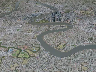 Brisbane City, Australia (2019) 3D Model preview