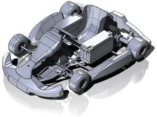 Electric Go Kart 3D Model preview