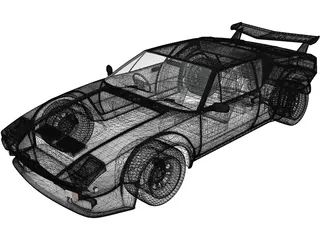 De Tomaso Pantera (1984) 3D Model preview