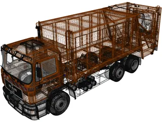 Man F-2000 Garbage Truck (1990) 3D Model preview