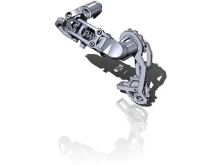 SRAM X.0 Rear Delaurier 3D Model preview